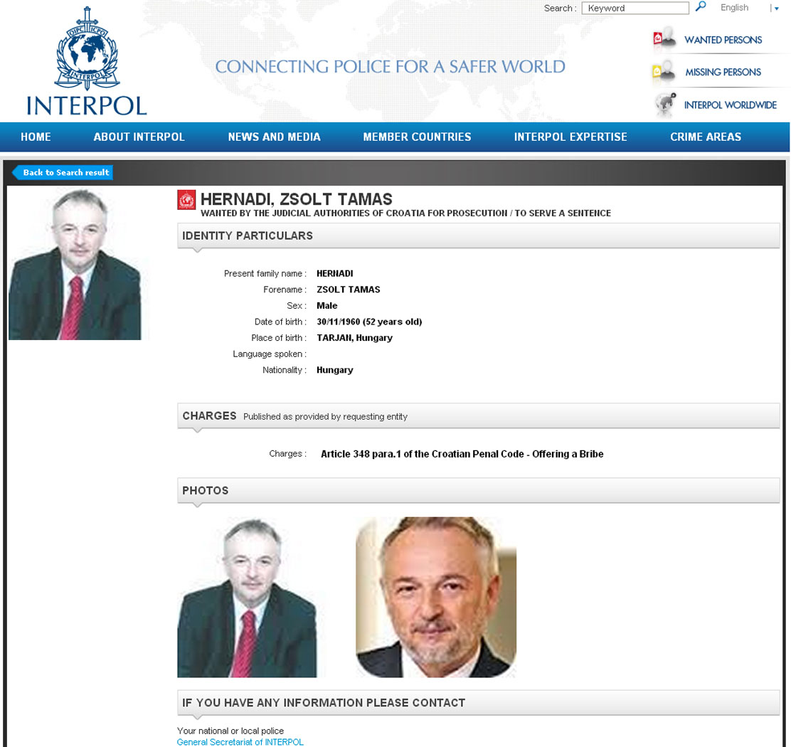 A Mol elnök-vezérigazgatója az Interpol körözési listáján