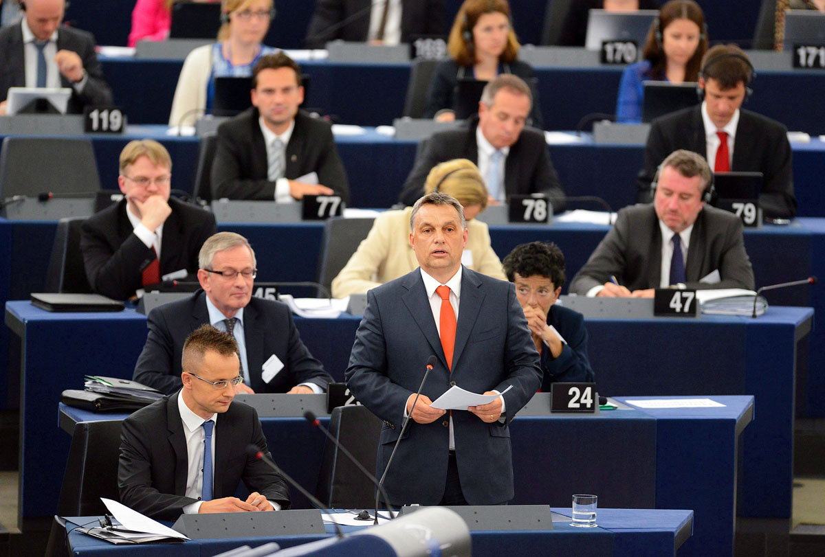 Orbán Viktor felszólal a Tavares-jelentésről folytatott vitában az EP júliusi plenáris ülésén