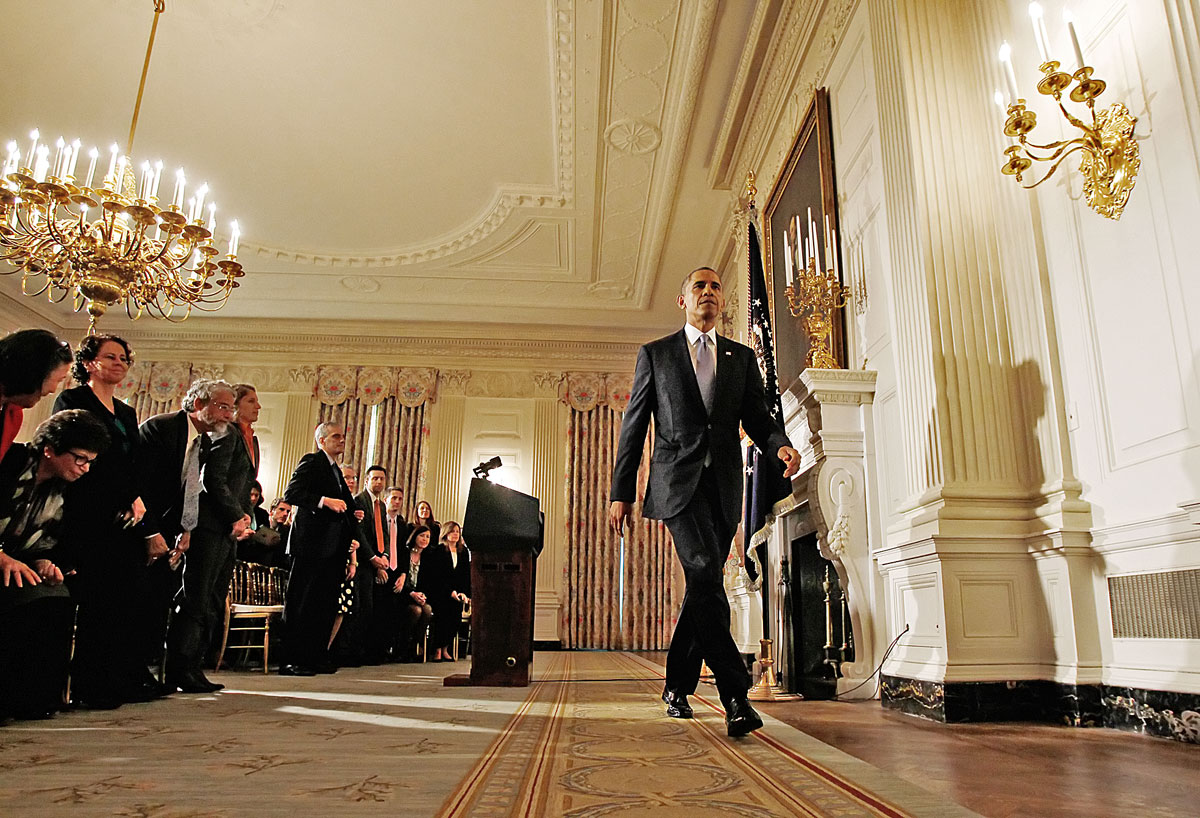 Barack Obama a megegyezés bejelentése után. Csak átmenetileg lélegezhetnek fel a demokraták