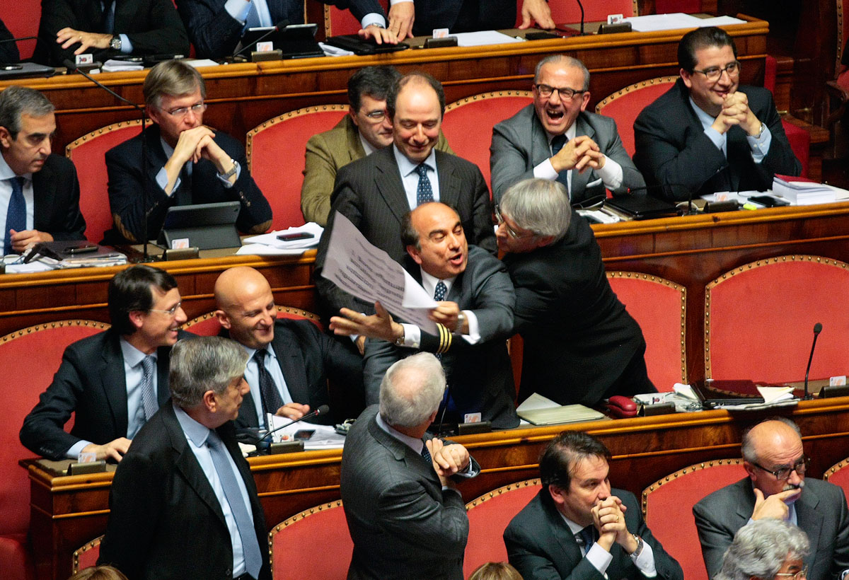 Életkép az olasz parlamentből
