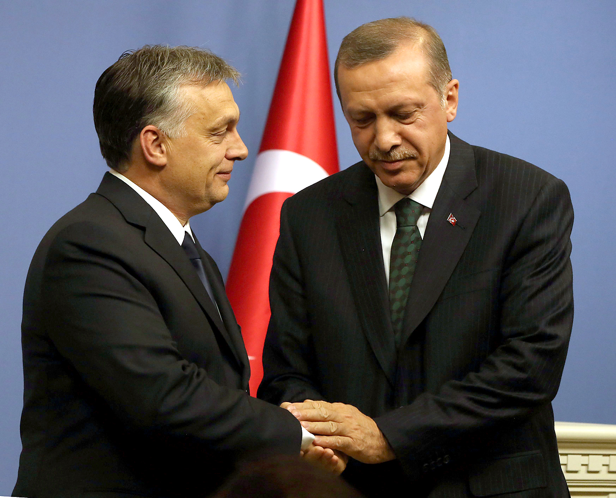 Orbán Viktor és Recep Tayyip Erdogan Ankarában 2013. december 18-án