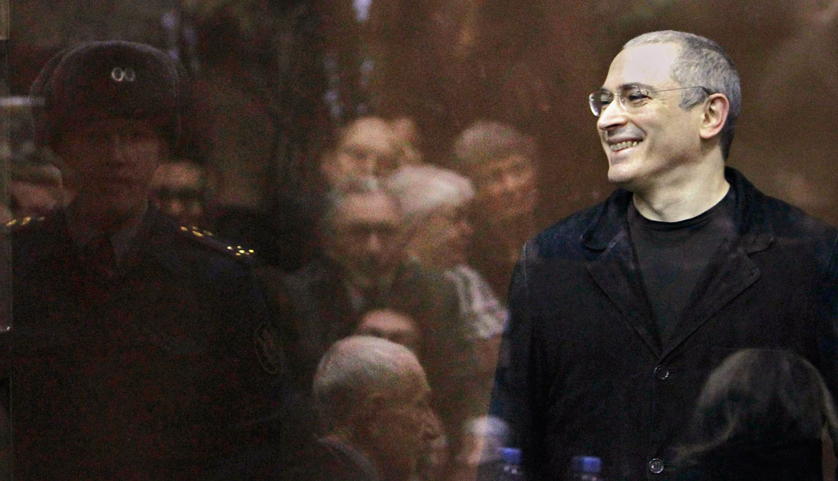Mihail Hodorkovszkij egy moszkvai bíróságon még 2010-ben. A tévéből tudta meg, hogy kegyelmet kap