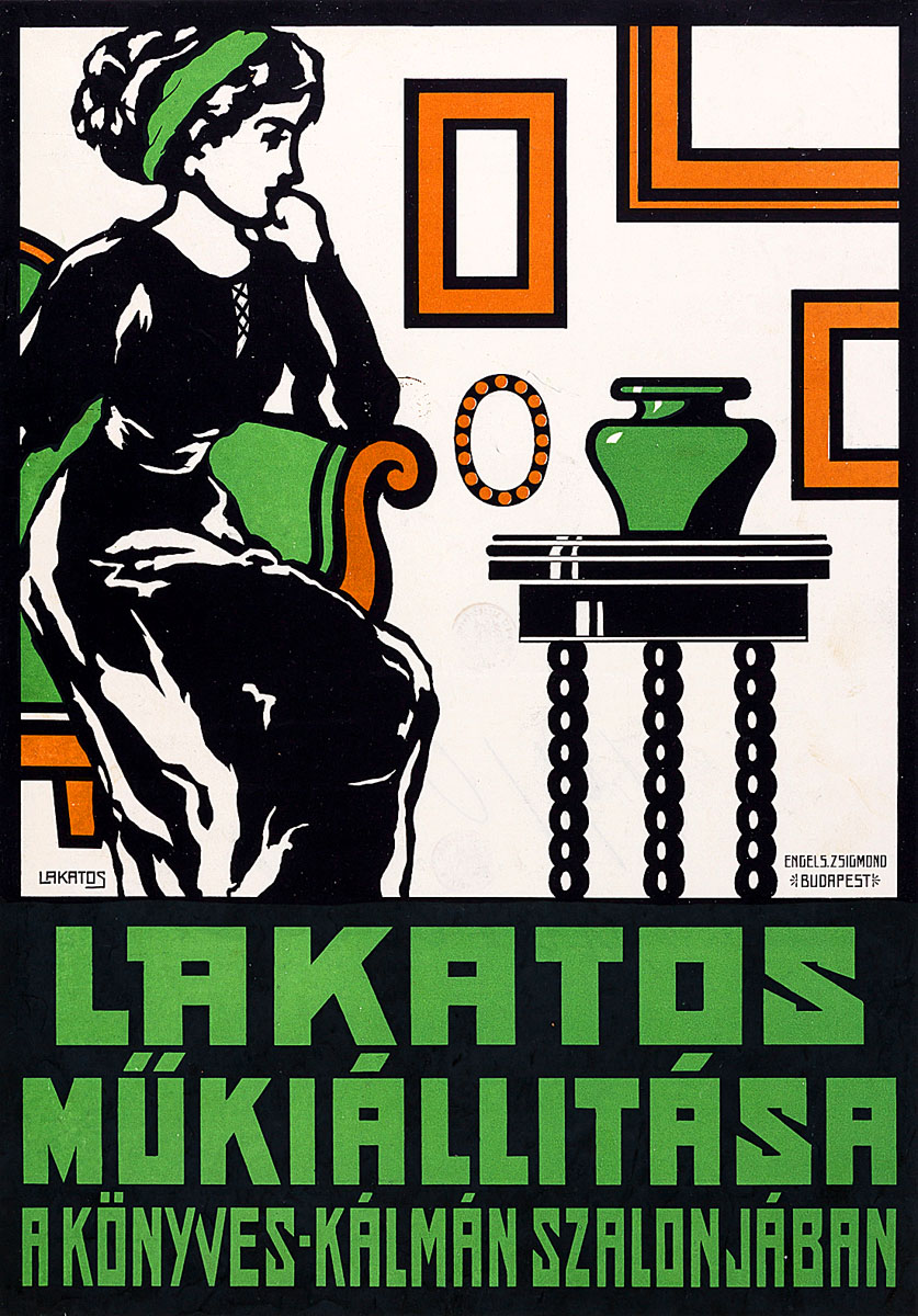 Az első önálló kiállítás plakátja, 1910