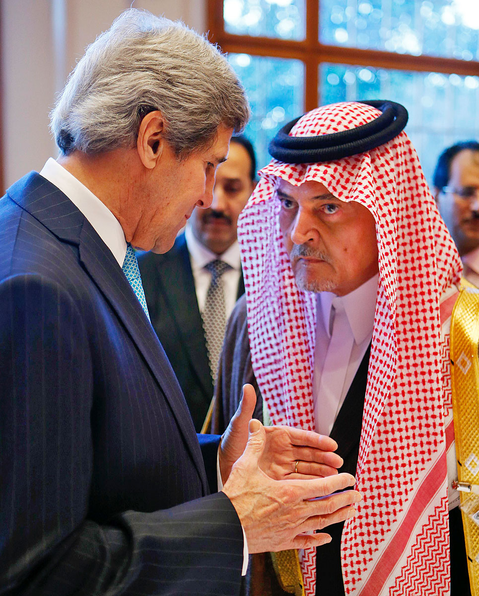 Az amerikai és a szaúd-arábiai külügyminiszter Montreux-ben