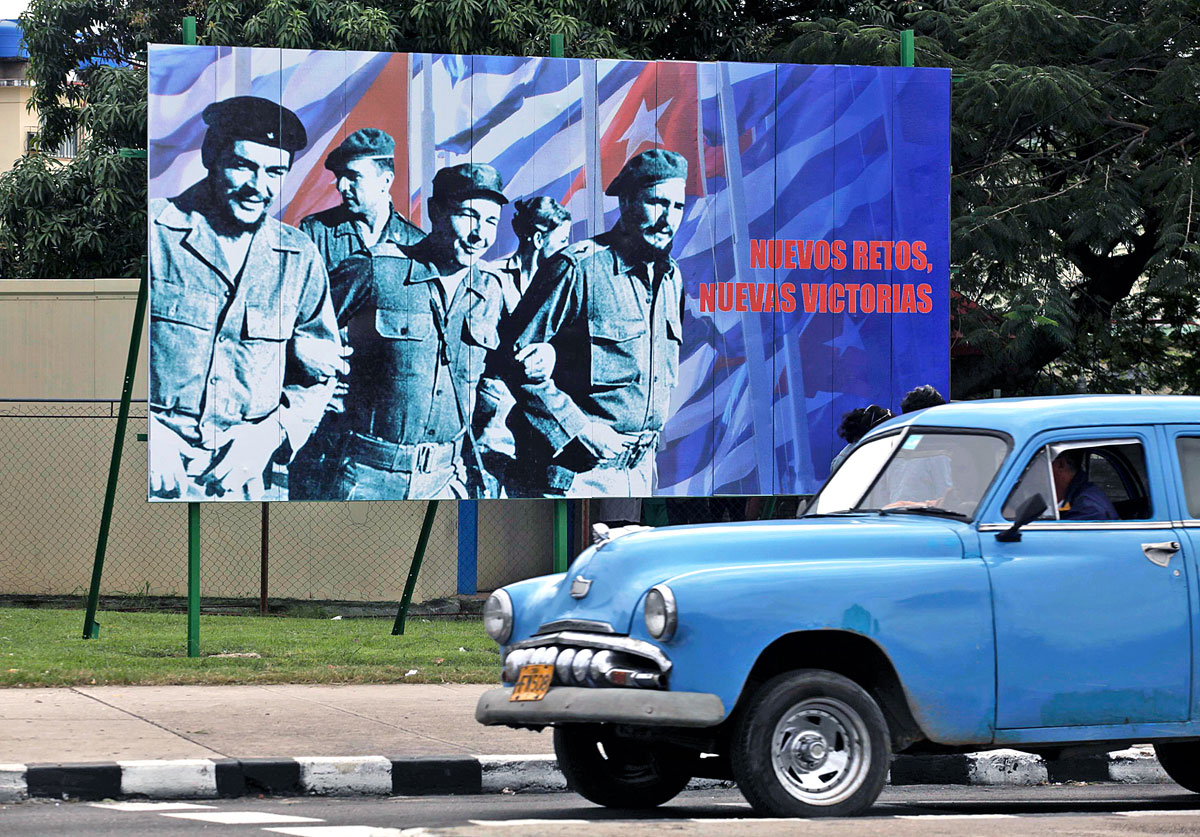 A forradalom vezérei egy havannai plakáton