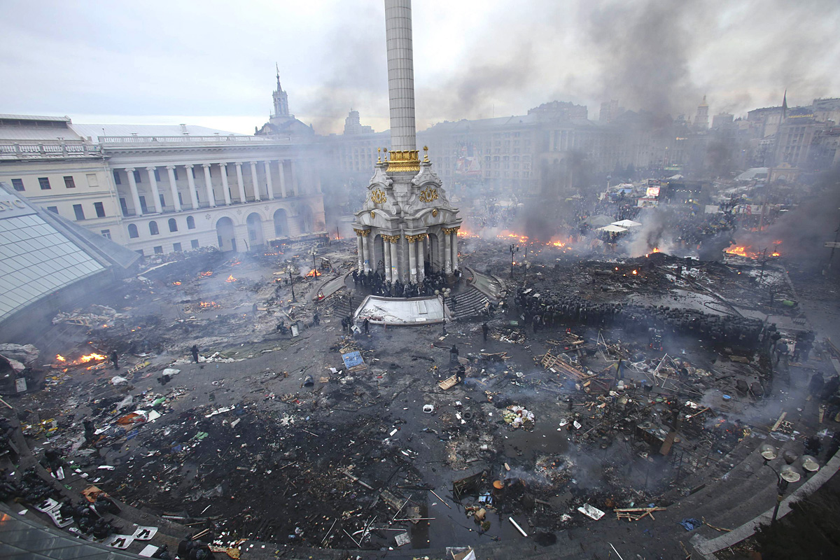 Csatatér lett a Majdan