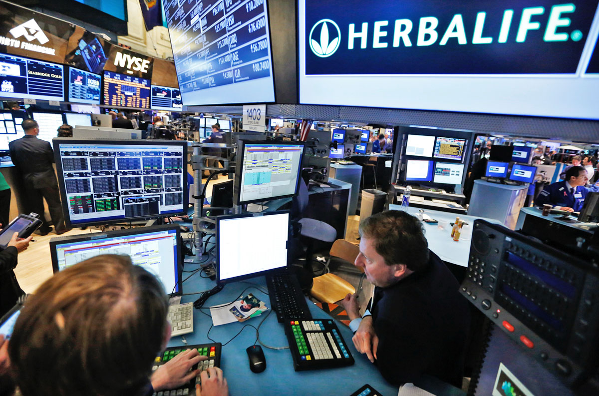 A Herbalife részvényeivel kereskednek a New York-i tőzsdén