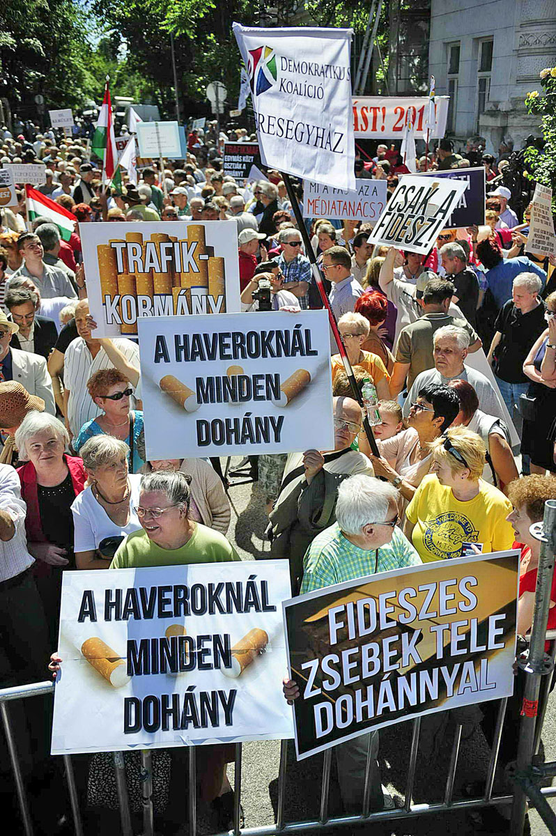 Demokratikus Koalíció tüntetése tavaly májusban