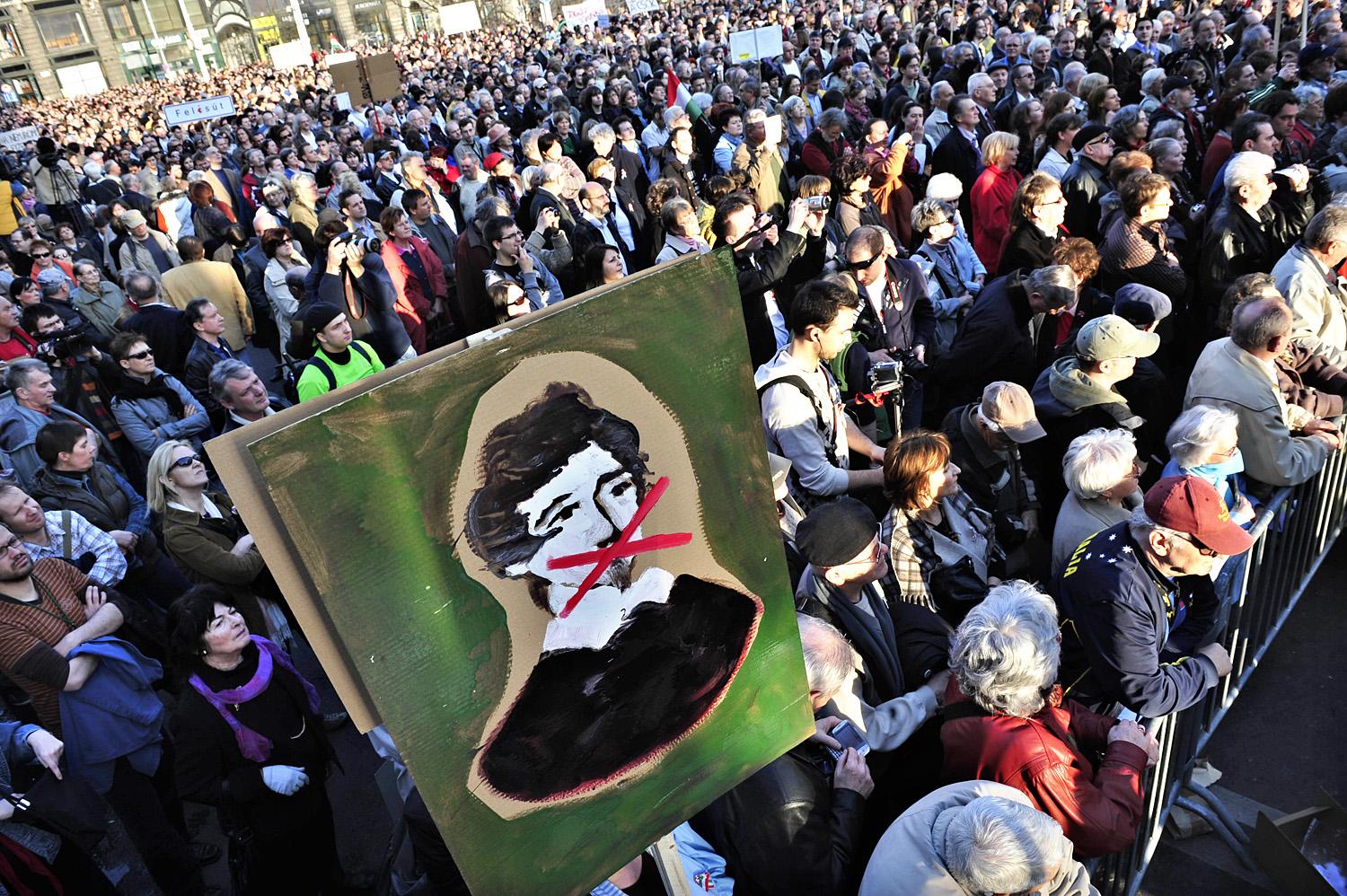 A Milla tüntetése 2012. március 15-én