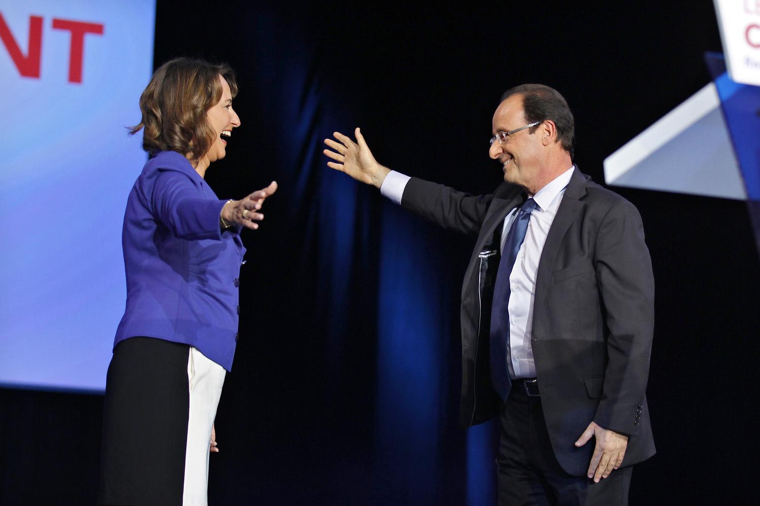 Royal és Hollande a 2012-es elnökválasztási kampány alatt.