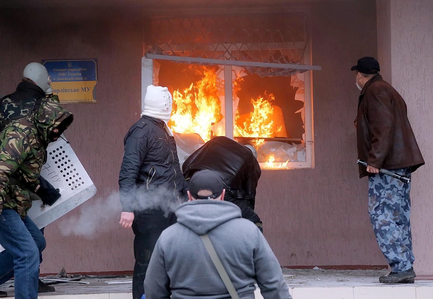 A horlivkai rendőrőrs elleni támadás
