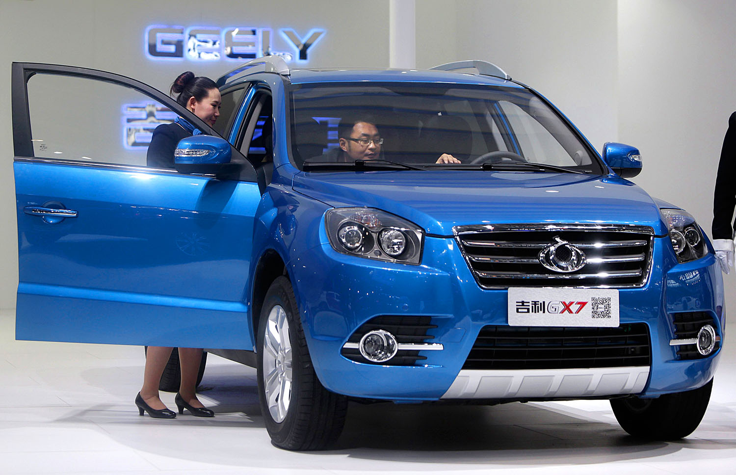 Geely GX7-es az Auto China 2014-es kiállításon...