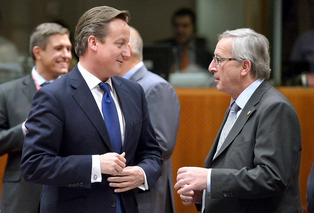 David Cameron brit és Jean-Claude Juncker volt luxemburgi kormányfő