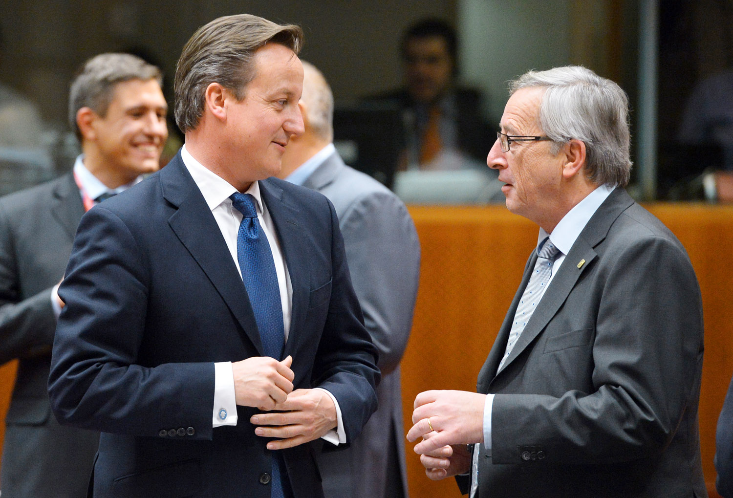 David Cameron brit és Jean-Claude Juncker volt luxemburgi kormányfő