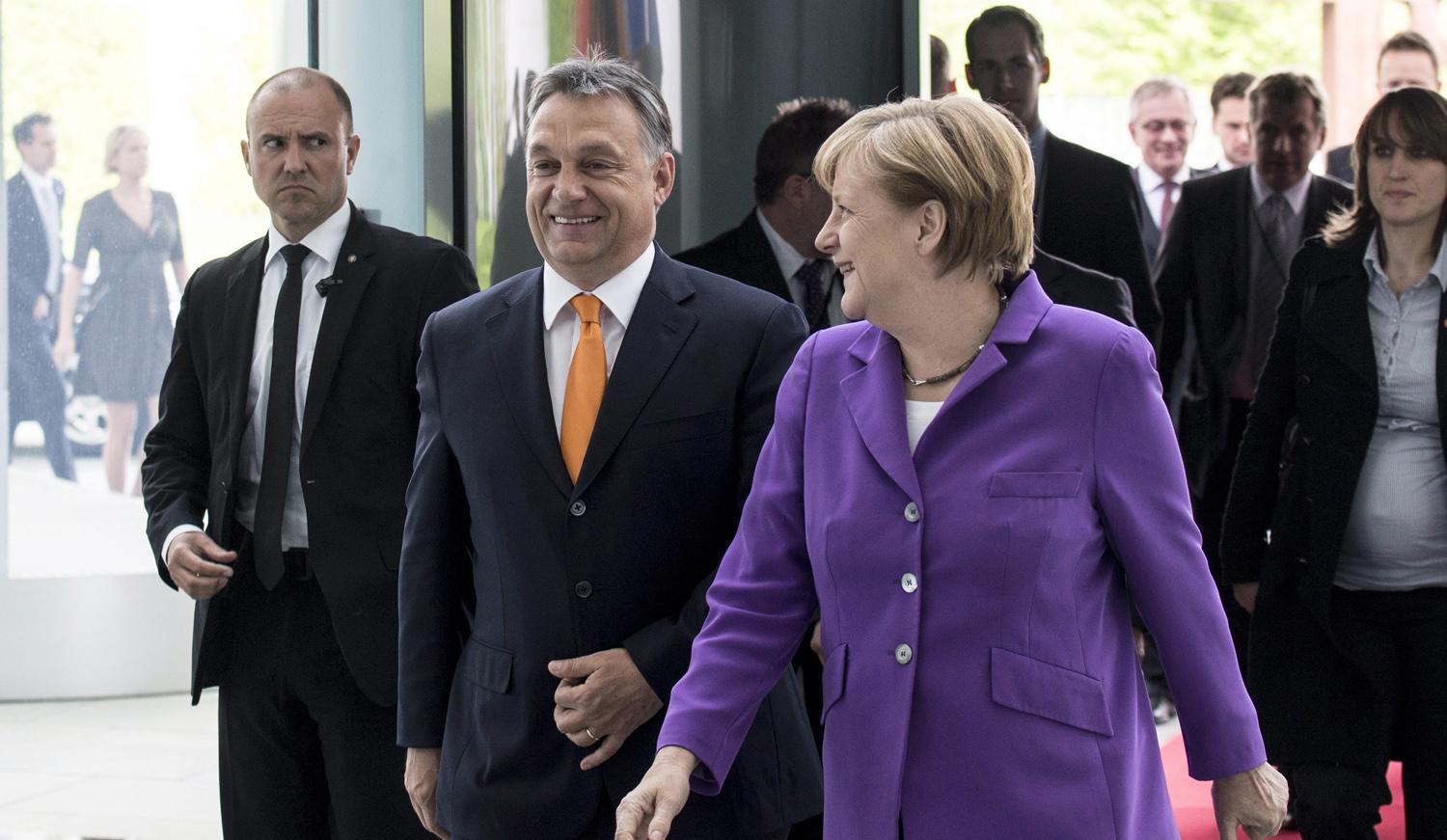 Orbán Viktor és Angela Merkel találkozója a berlini kancellárián