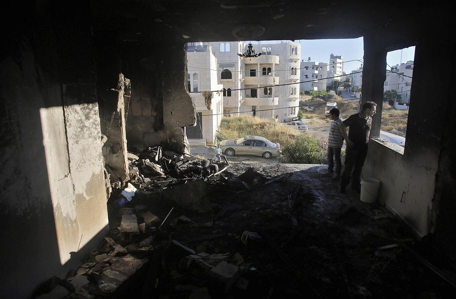 Az egyik feltételezett gyerekrabló palesztin lerombolt háza