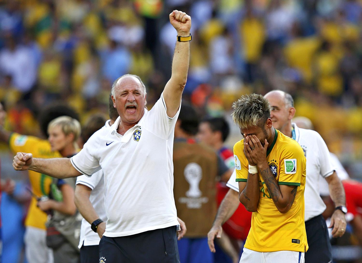 Scolari örül, de Neymaron látszik, mennyire volt diadalmas továbbjutásuk