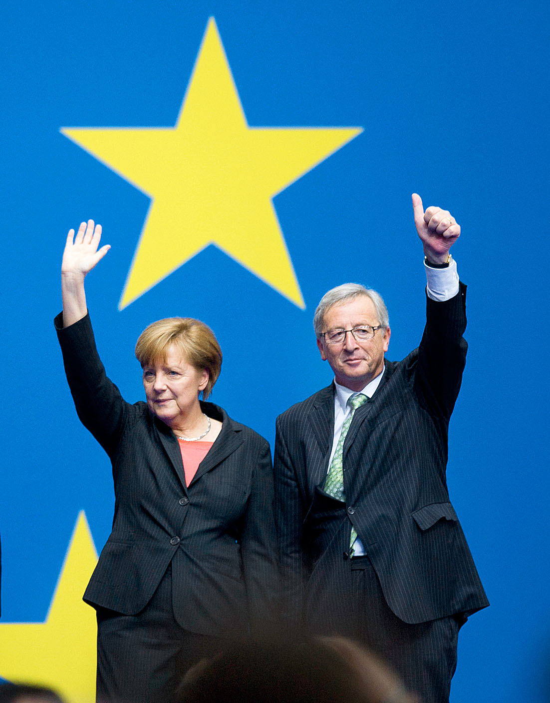 Angela Merkel és Jean-Claude Juncker. Szétszakíthatatlan szövetség
