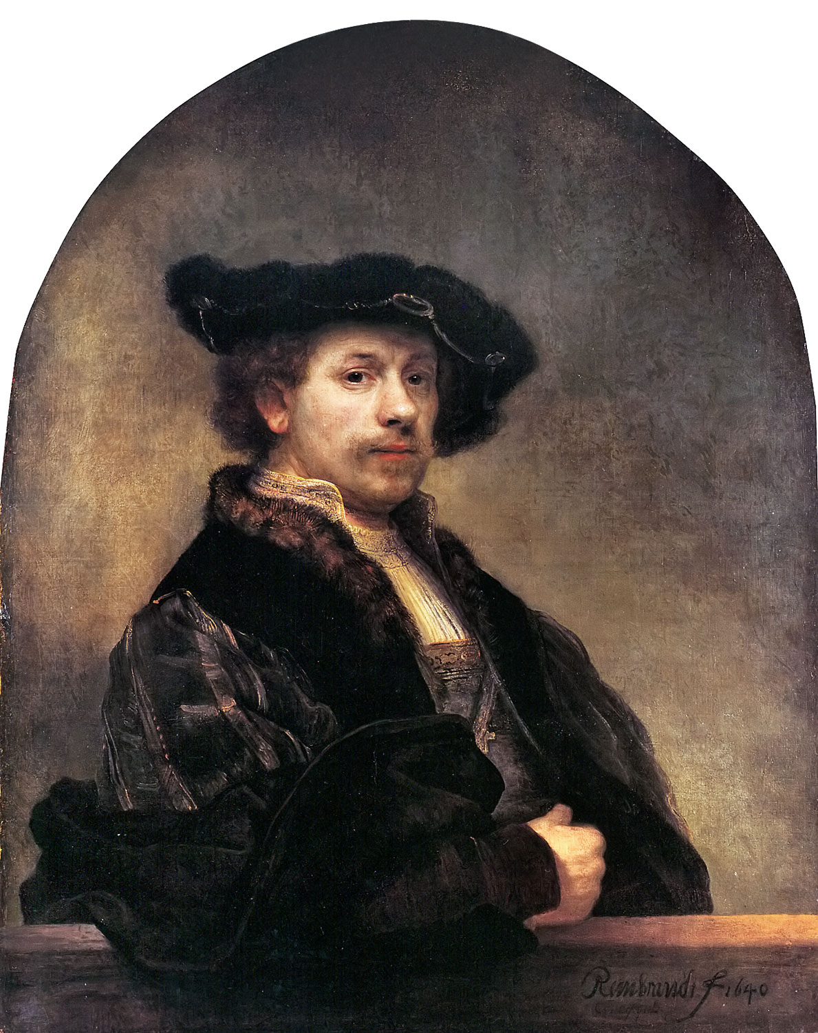 Rembrandt: Önarckép a művész 34 éves korában, 1640-ből (National Gallery, London)