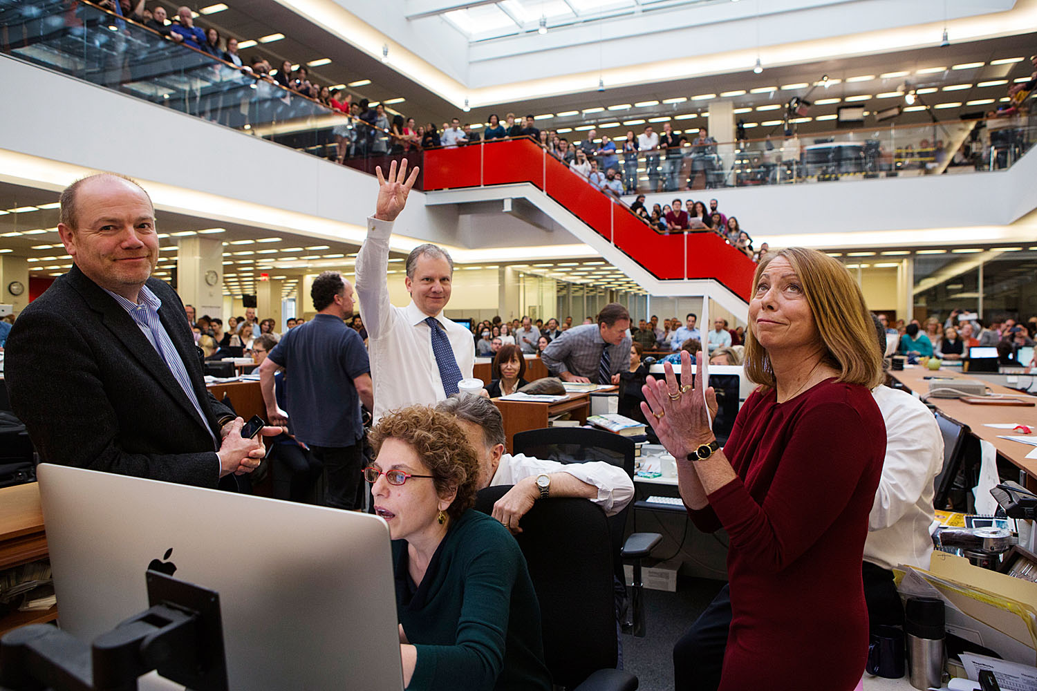 A The New York Times szerkesztőségében 2013-ban Pulitzer-díjakat ünnepelnek. Akkor négyet kaptak