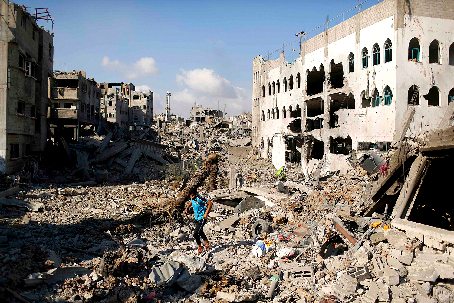 A palesztin földsáv romokban áll a harcok miatt