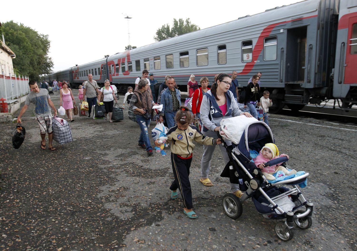 A harcok elől menekülők Sztavropolban