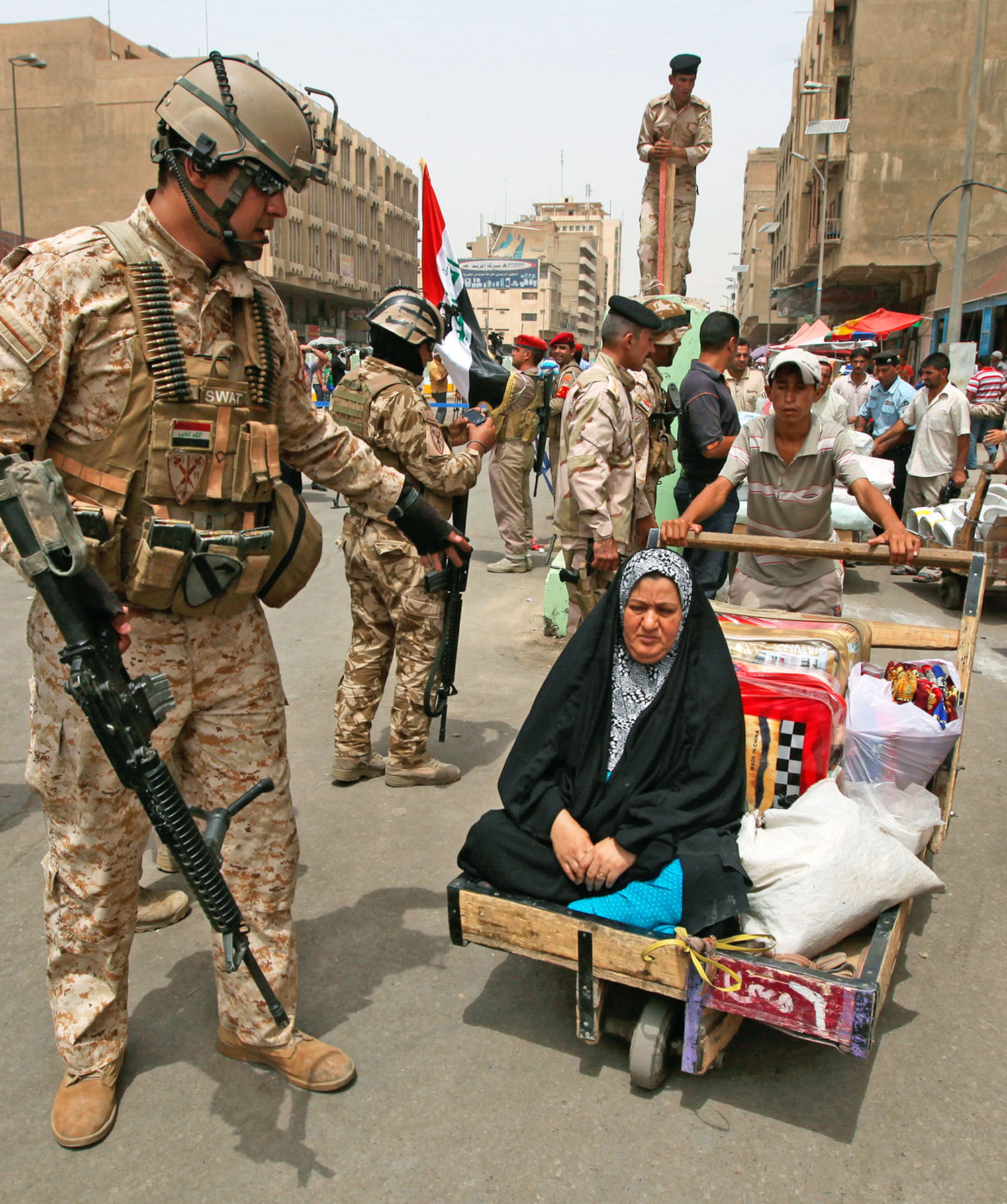 A piacon – Bagdad belvárosában