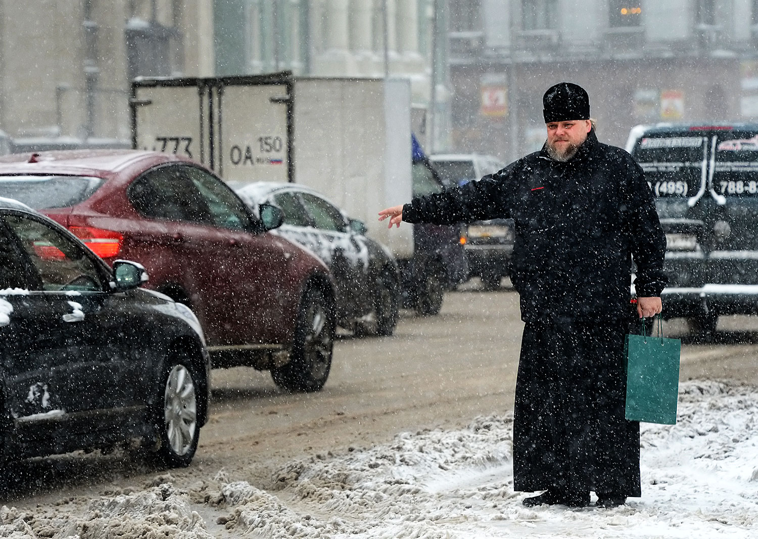 Stoppoló pap Moszkvában