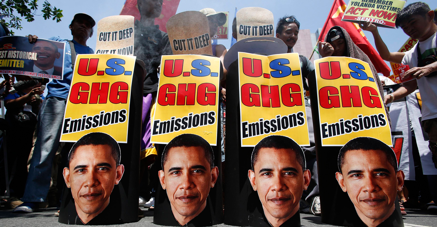 A USA ellen demonstráló környezetvédők Manilában