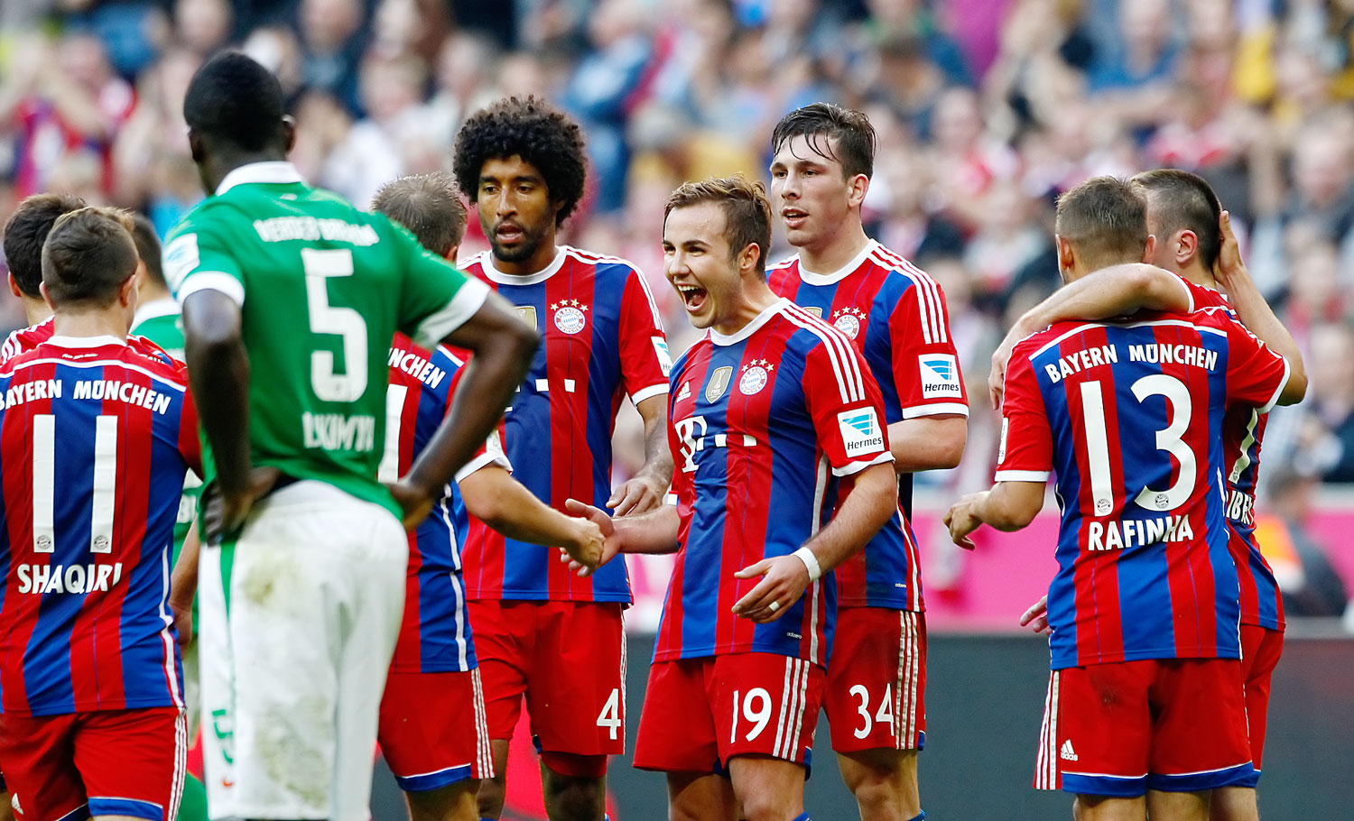 Nyolc müncheni játékos örül a Werder elleni hatnak