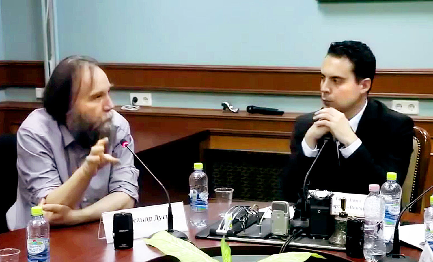 Alekszandr Dugin Vona Gáborral egy tavaly nyári moszkvai konferencián