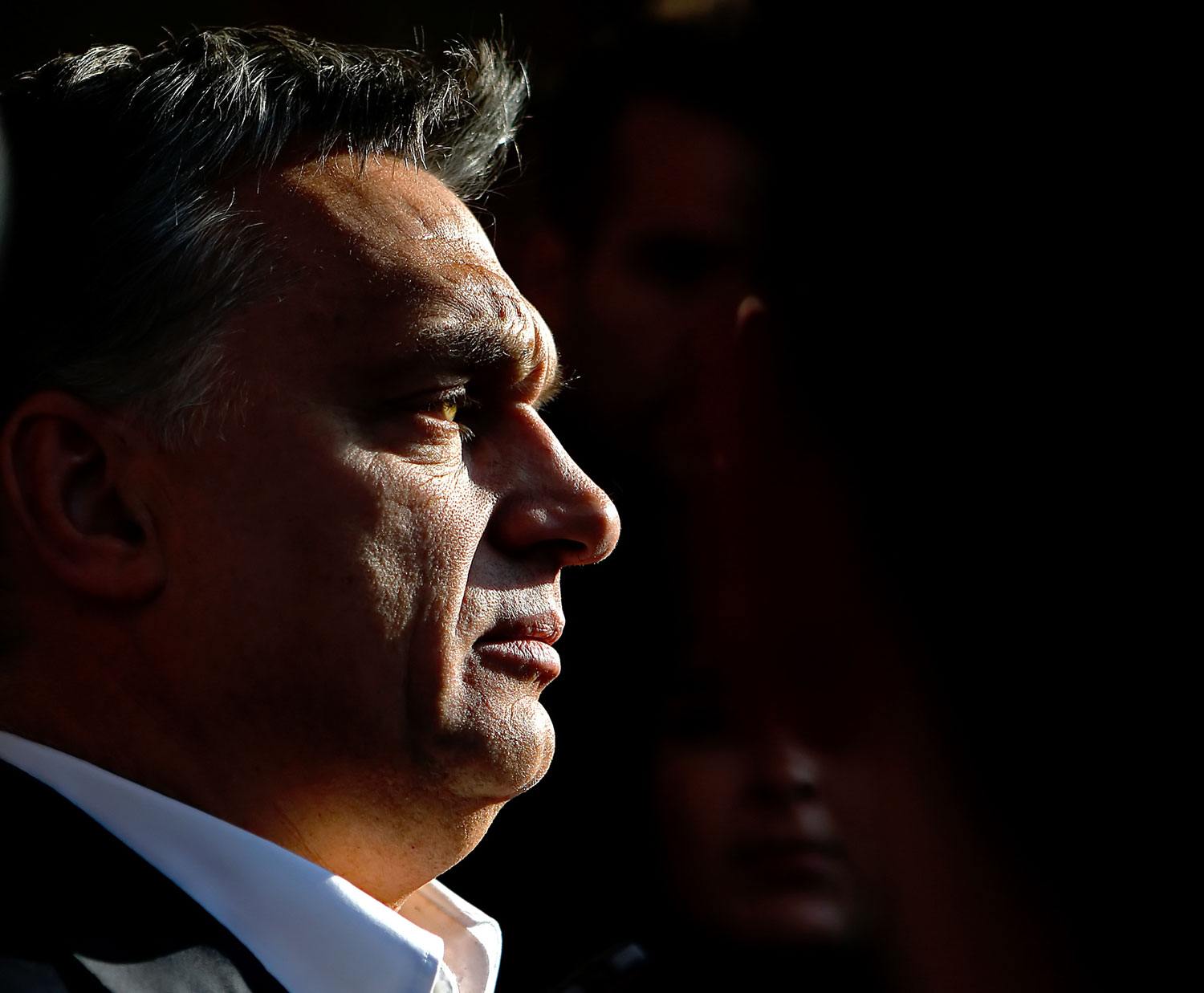 Orbán Viktor a frakcióülés után. Béke van?