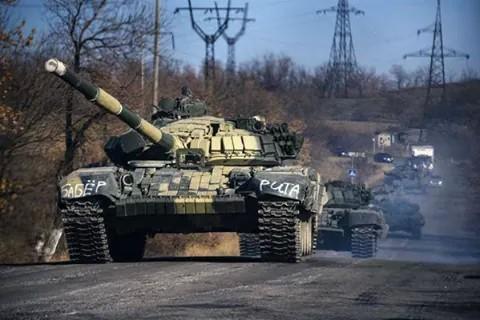 Orosz tank Ukrajnában