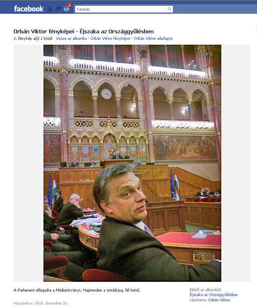 Orbán Viktor a médiatörvény végszavazásakor