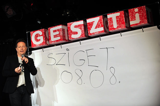 Geszti Péter a Sziget sajtótájékoztatóján az A38 hajón. 2011.04.21.  Fotó: Móricz Simon
