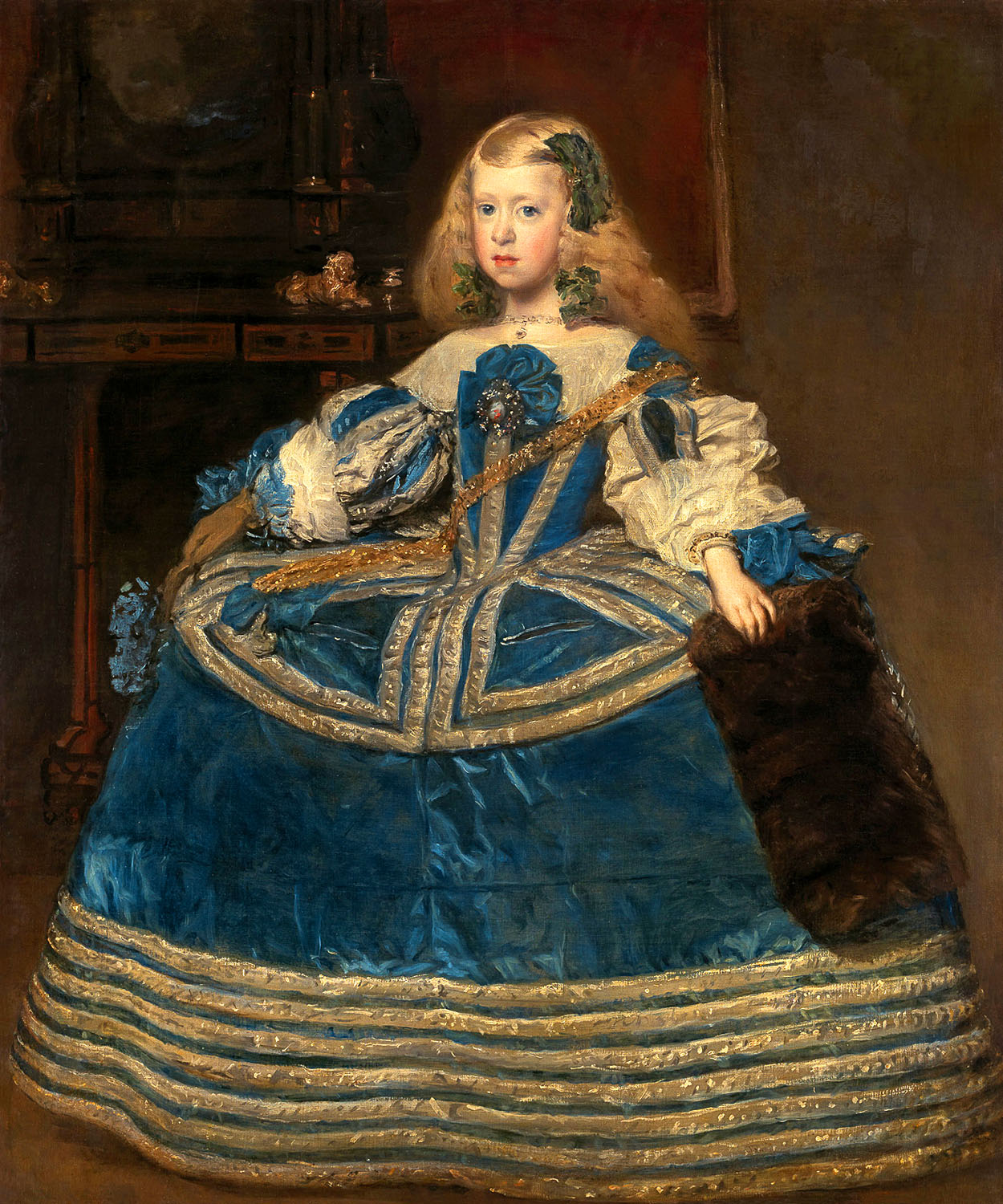Velázquez: Margit Terézia infánsnő (magyar királyné mint I. Lipót felesége)