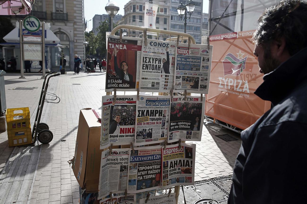 Görögországban a hírek most csak a Sziriza történelminek számító győzelméről szólnak