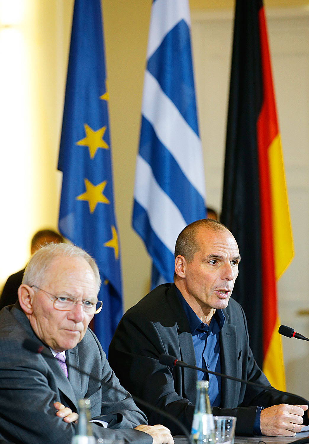 Wolfgang Schäuble német Janisz Varufakisz görög pénzügyminiszter