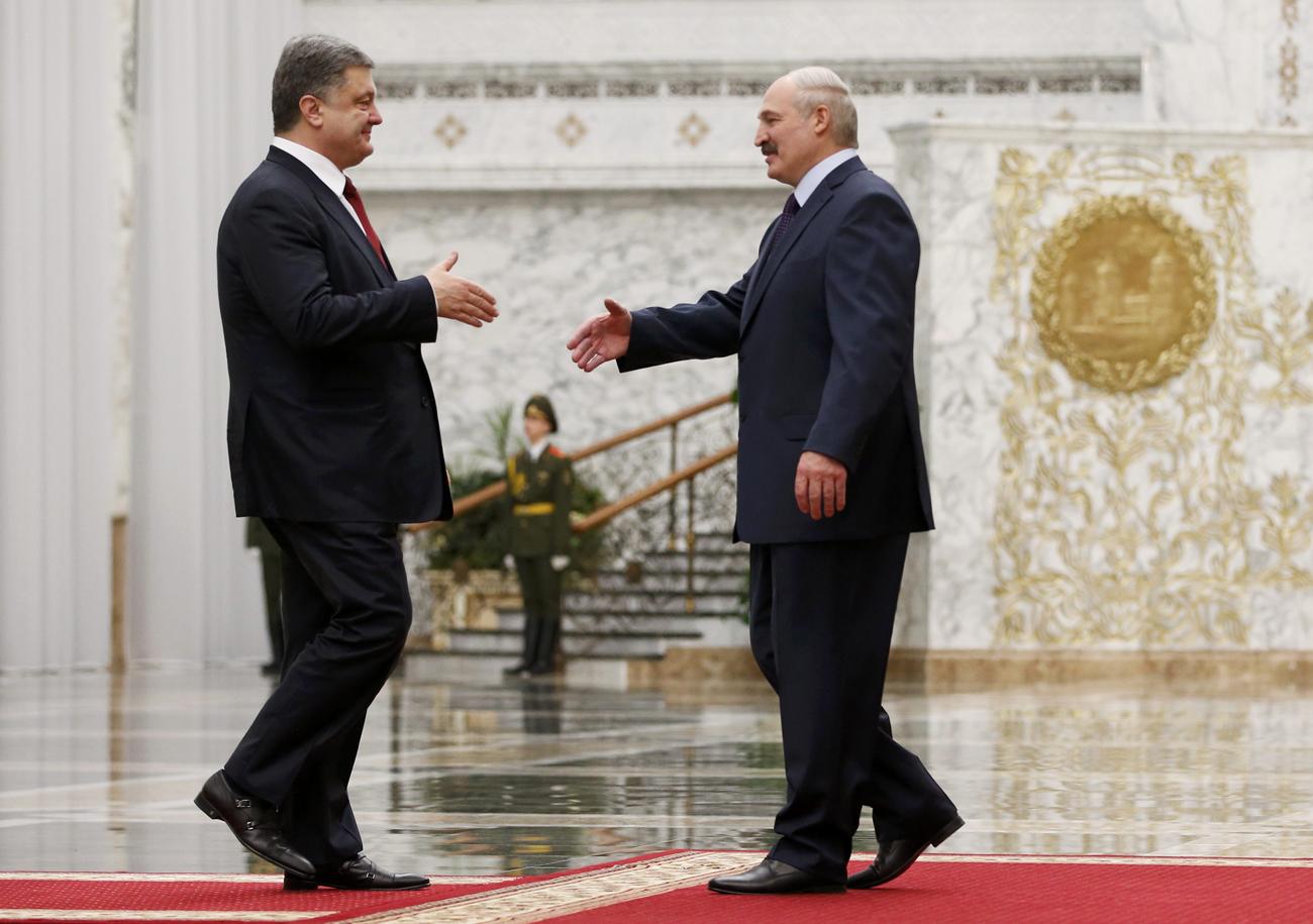Petro Porosenko és Aljakszandr Lukasenka