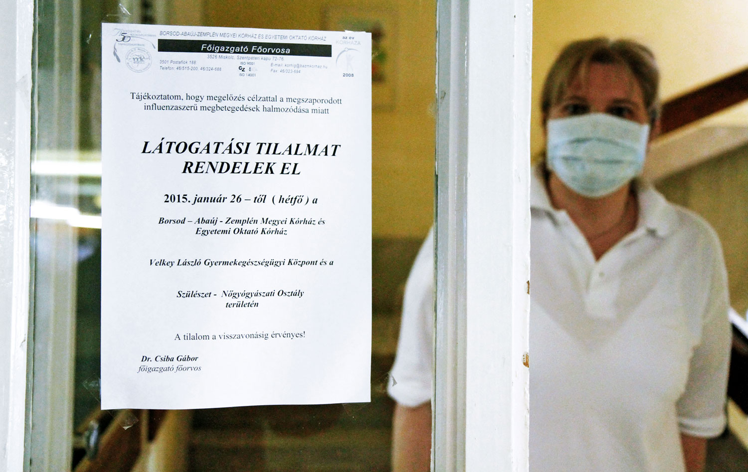 Az influenzajárvány miatt látogatási tilalmat rendeltek el több kórházban