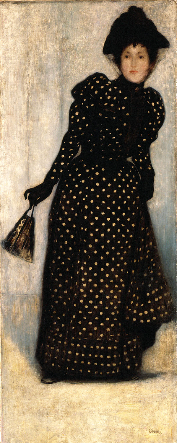 Rippl-Rónai József: Pöttyös ruhás nő, 1892