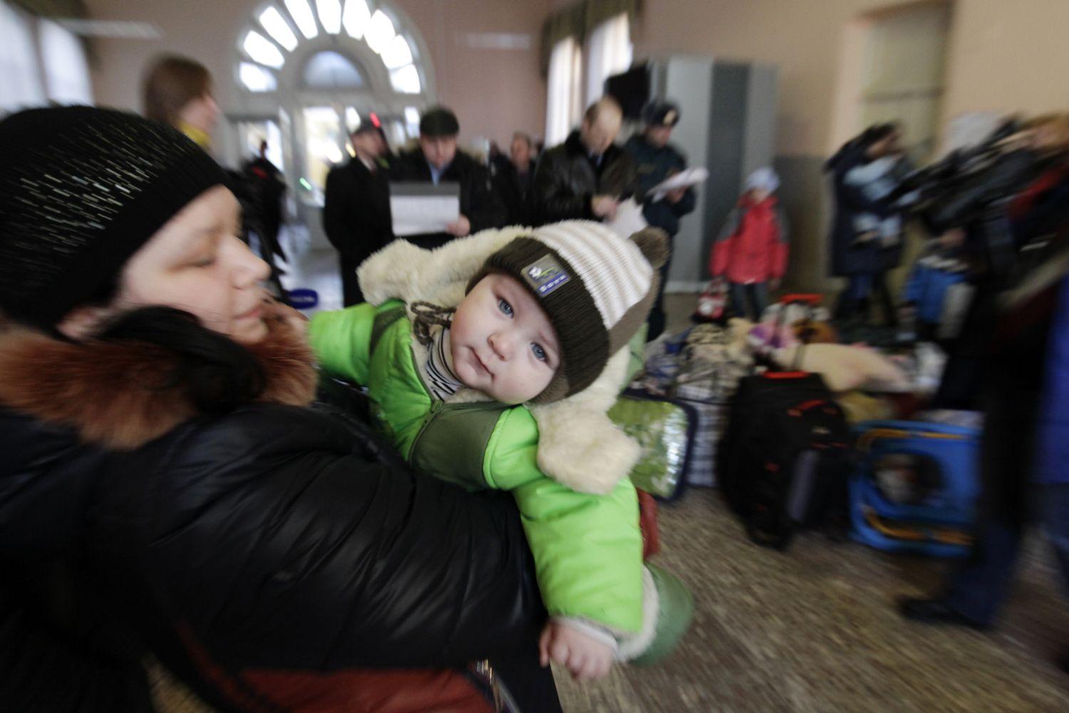 Kelet-ukrajnai menekültek az oroszországi Sztavropolban