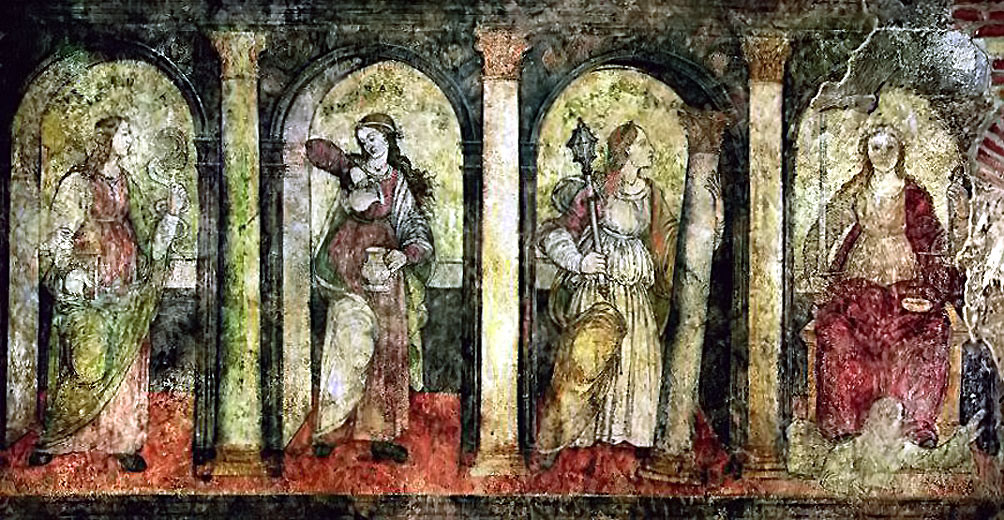 A Botticellinek tulajdonított esztergomi freskó részlete