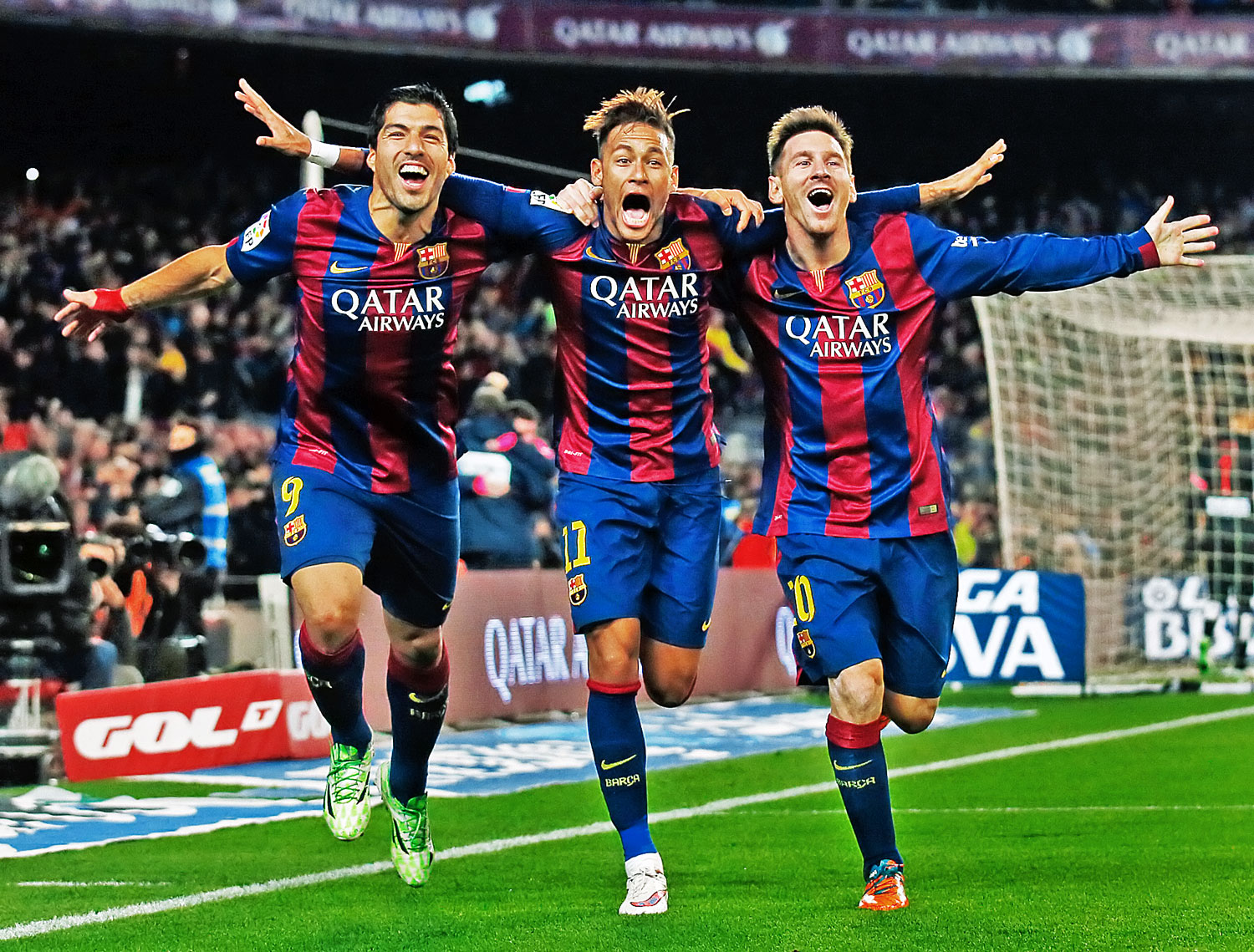 Suarez, Neymar, Messi: mesteri hármas, azaz a „Barca” gólszerzői az Atletico elleni bajnokin