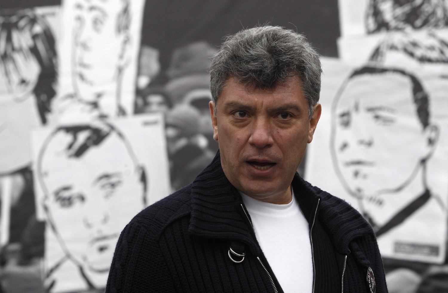 Nyemcov egy tavalyelőtti tüntetésen. Néha kapott fenyegetéseket, de nem tulajdonított túlzott jelentőséget nekik