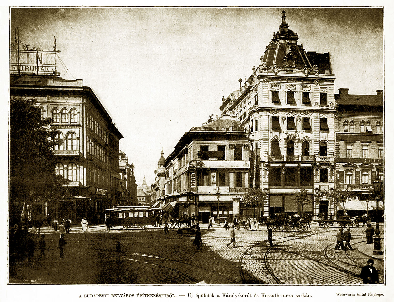 1895-ben a Hatvani utca régi házsorának feléhez már új épületek tapadtak