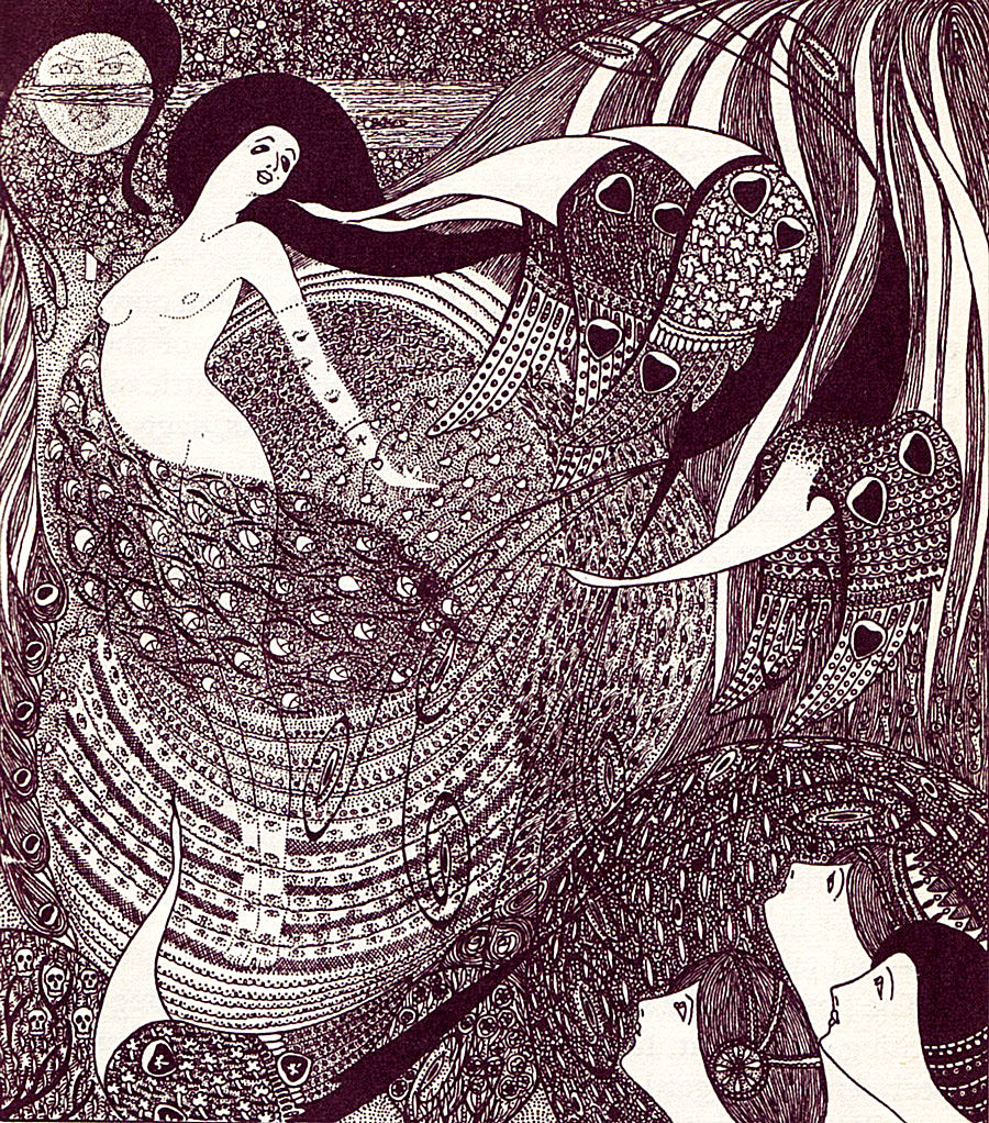 Illusztráció az 1909-ben megjelent Ópium-álmok című kötetben