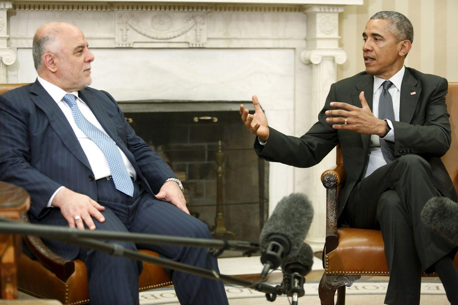 El-Abádi és Obama a Fehér Házban - hosszú menetre készülnek