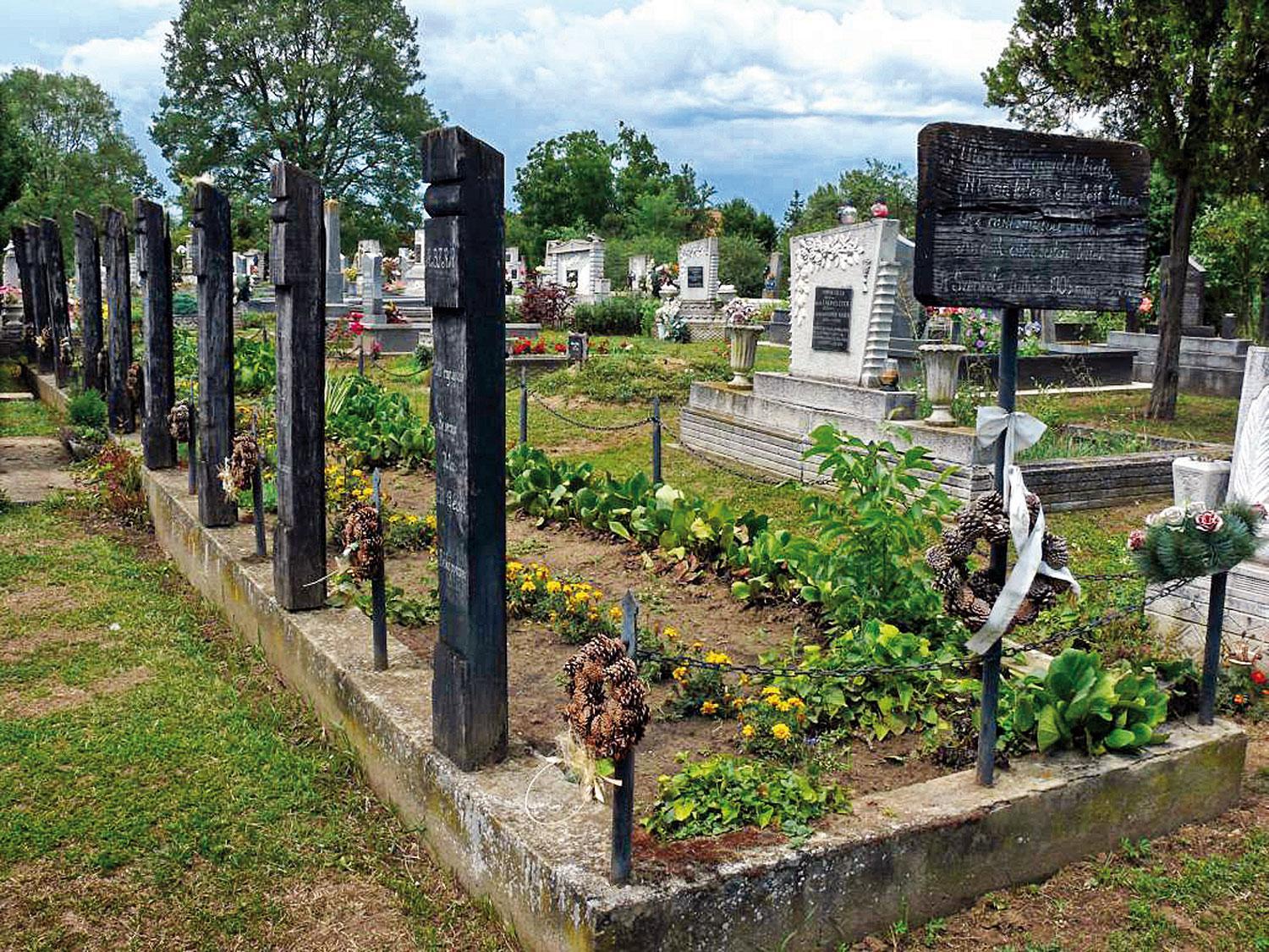 A kilenc kislány sírja a falu temetőjében