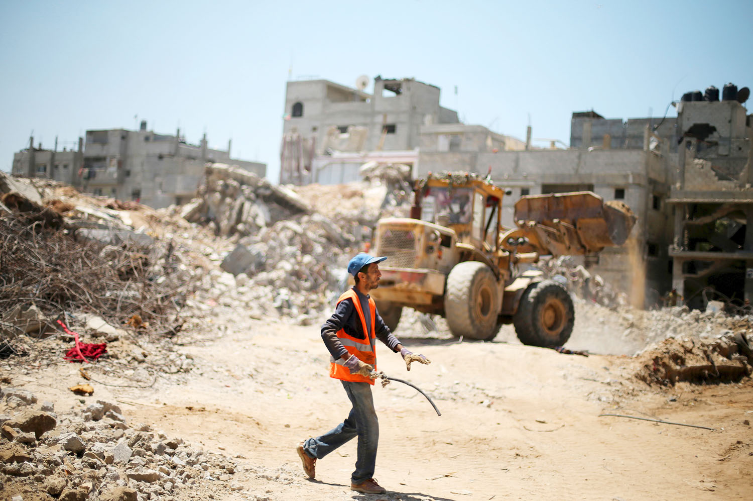 Gáza egy része még mindig romokban hever a tavaly nyári háború nyomán. Az önálló palesztin állam szép terv marad